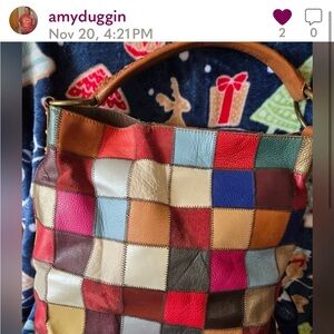 COPY - Stella & Max EUC Patchwork Leather Hobo/Shoulder Bag